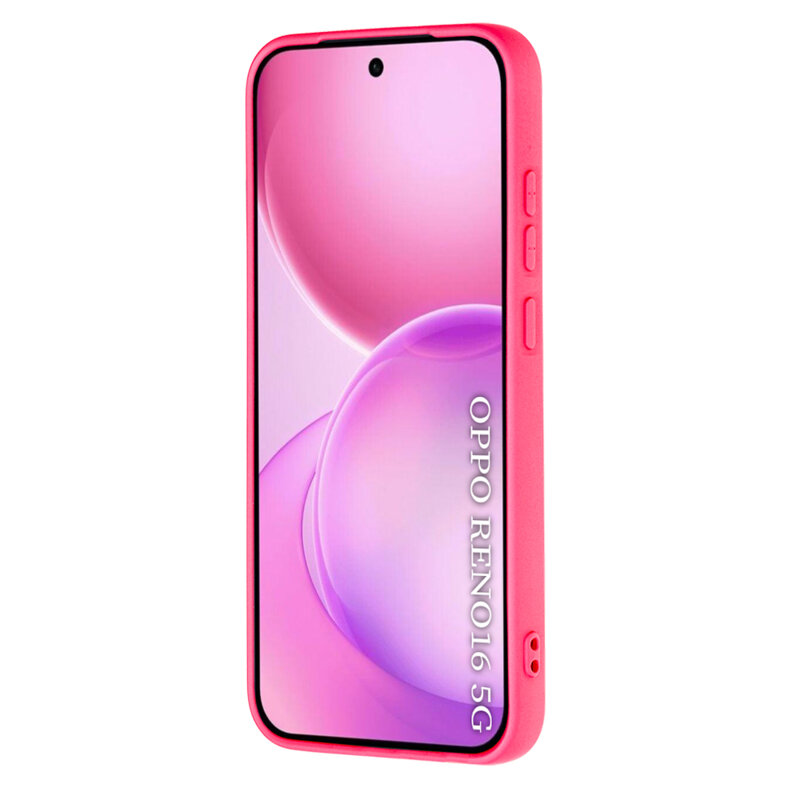 Husa silicon Oppo Reno16 Techsuit SoftFlex, fucsia