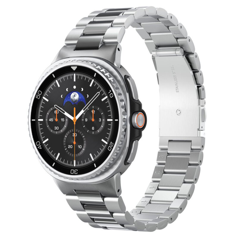 Curea Samsung Galaxy Watch9 40mm Spigen Modern Fit 316L, argintiu