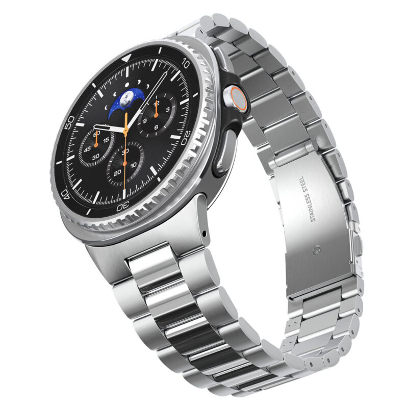 Curea Samsung Galaxy Watch9 44mm Spigen Modern Fit 316L, argintiu