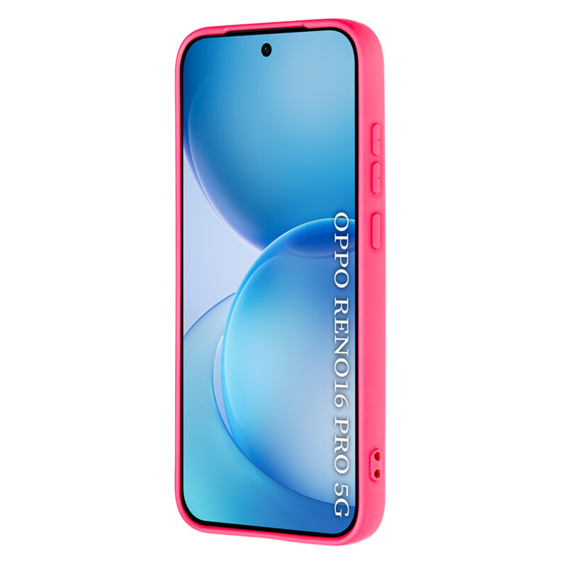 Husa silicon Oppo Reno16 Pro Techsuit SoftFlex, fucsia