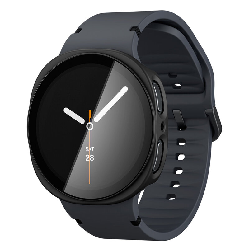 Husa + folie Samsung Galaxy Watch9 44mm Spigen Thin Fit 360, negru