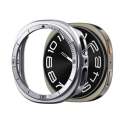 Rama protectie, bezel Samsung Galaxy Watch9 44mm Spigen, argintiu