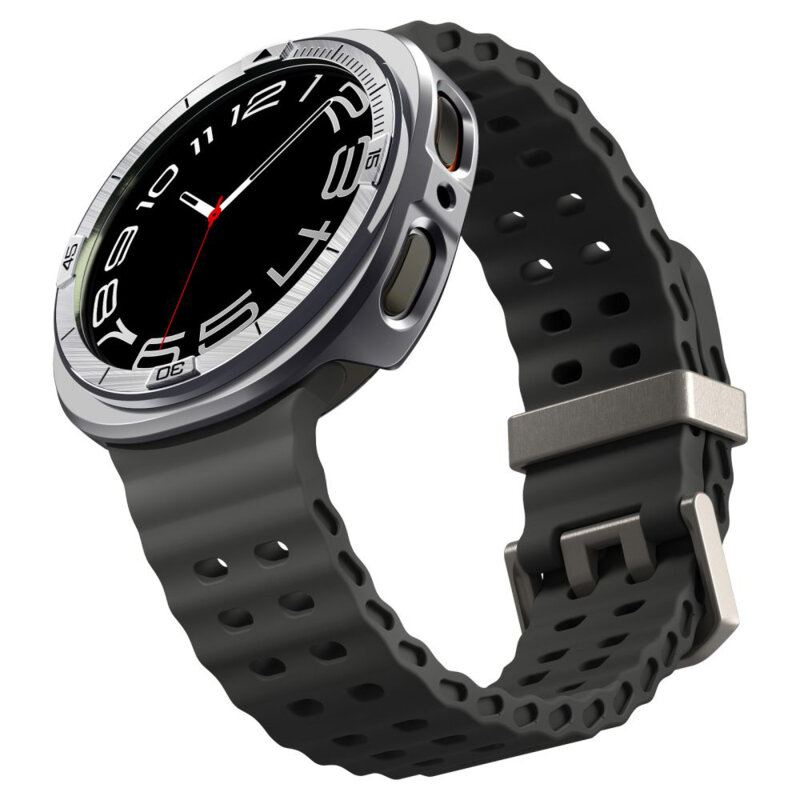 Rama protectie, bezel Samsung Galaxy Watch9 44mm Spigen, argintiu