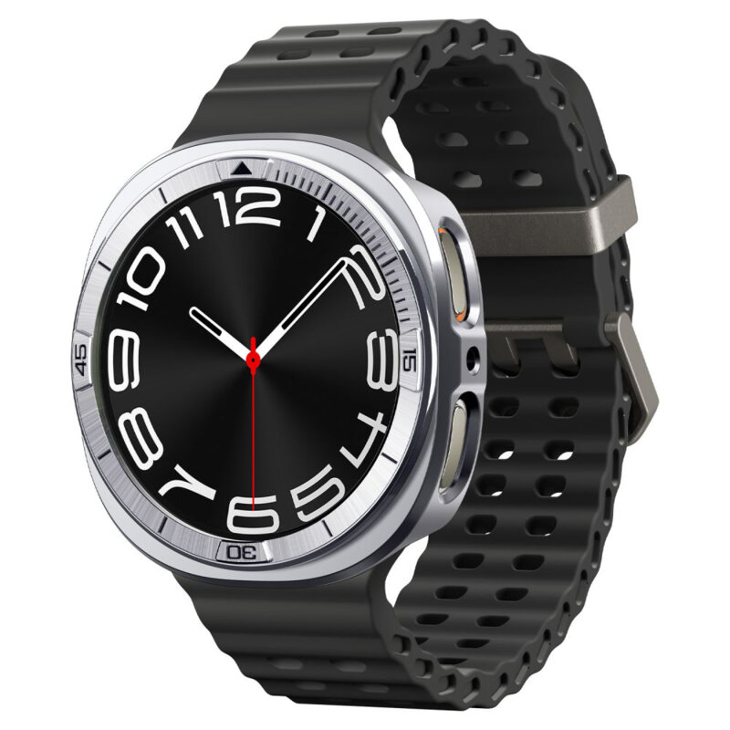 Rama protectie, bezel Samsung Galaxy Watch9 44mm Spigen, argintiu