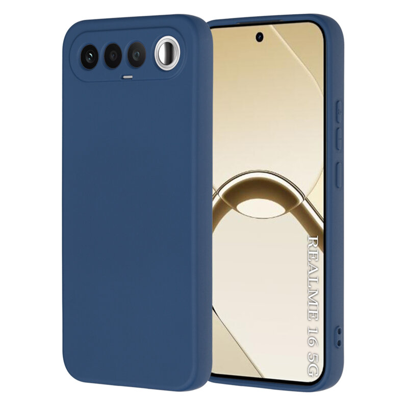 Husa silicon Realme 16 5G Techsuit SoftFlex, bleumarin