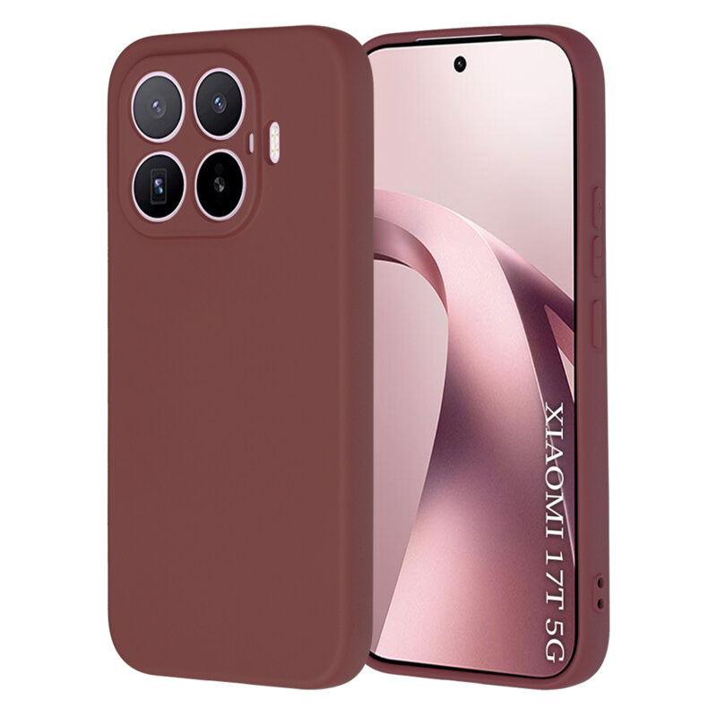 Husa silicon Xiaomi 17T Techsuit SoftFlex, bordo