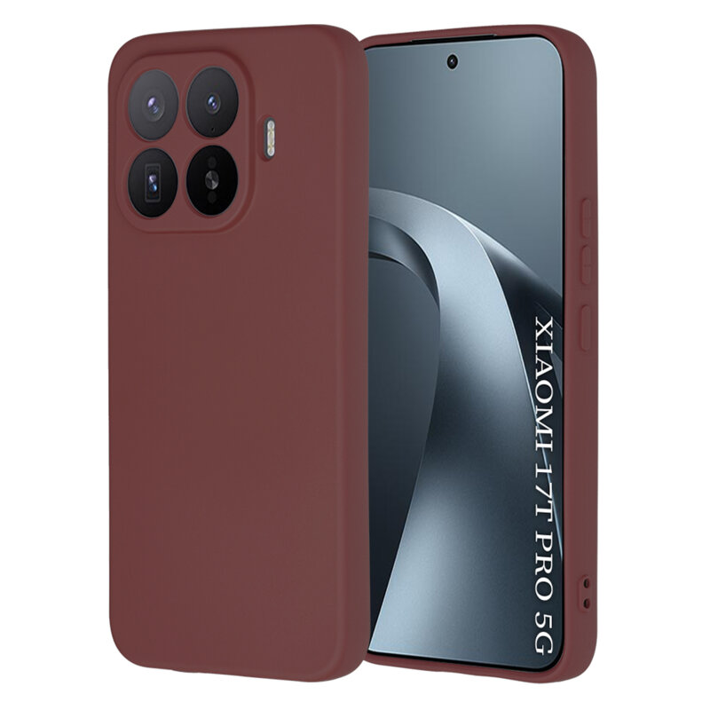 Husa silicon Xiaomi 17T Pro Techsuit SoftFlex, bordo