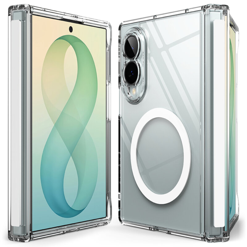Husa Samsung Galaxy Z Fold8 Ringke Fusion Flap Magnetic, transparenta