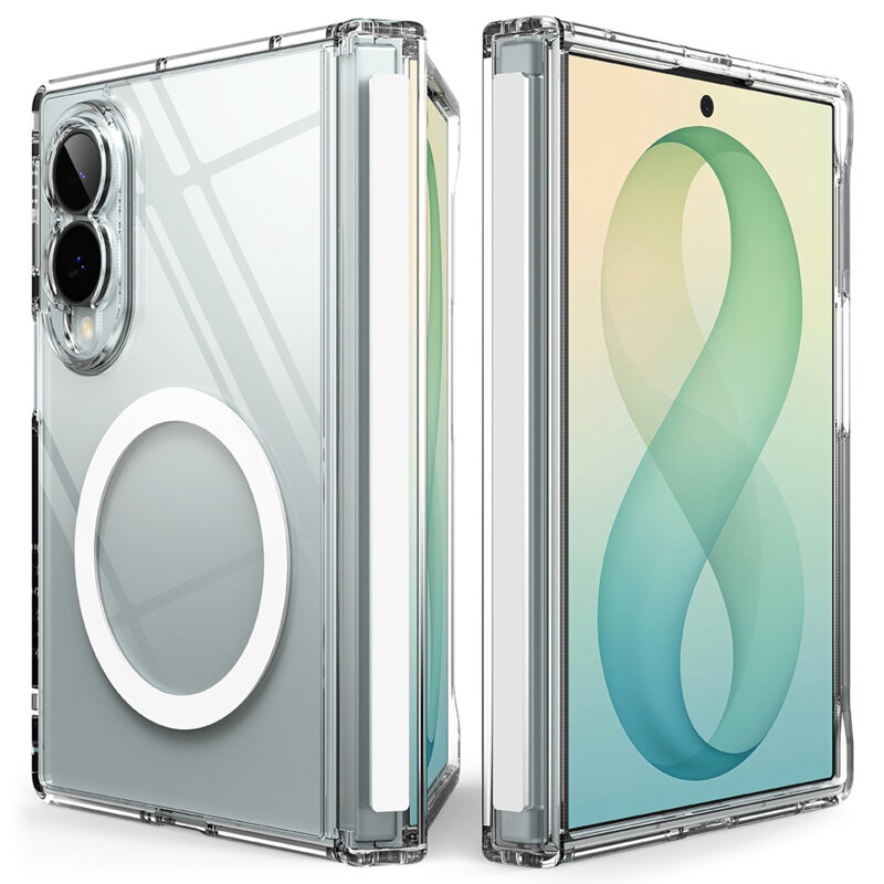 Husa Samsung Galaxy Z Fold8 Ringke Fusion Flap Magnetic, transparenta