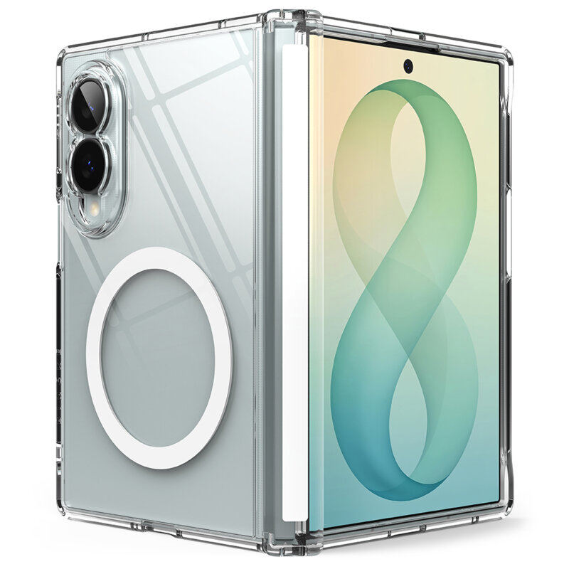 Husa Samsung Galaxy Z Fold8 Ringke Fusion Flap Magnetic, transparenta