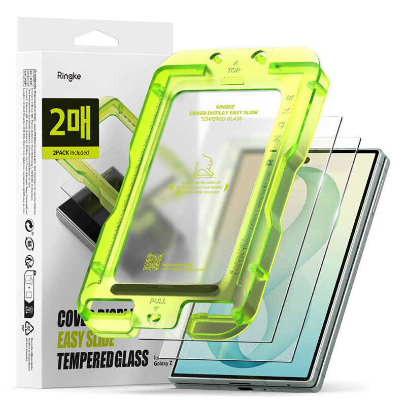 [Pachet 2x] Folie sticla Samsung Galaxy Z Fold8 Ringke Cover Display Easy Slide Tempered Glass, transparenta