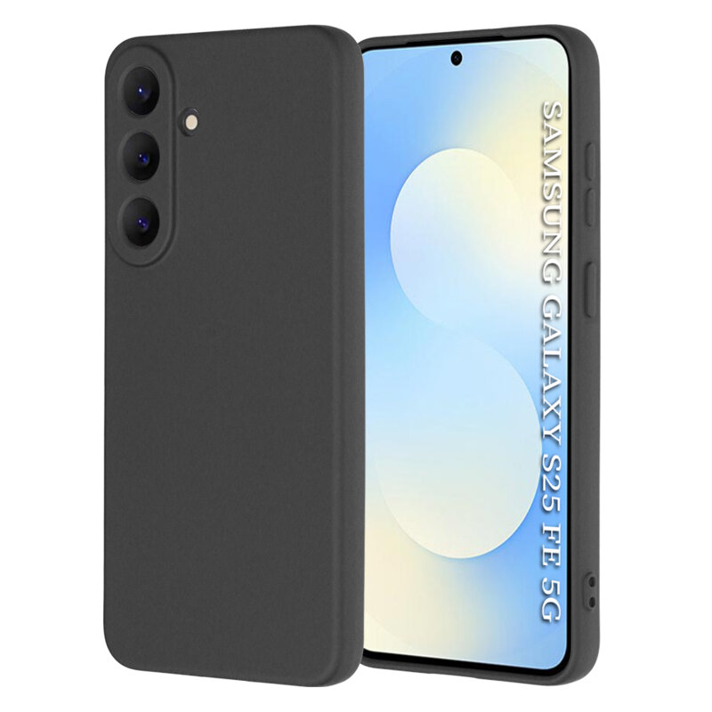 Husa silicon Samsung Galaxy S25 FE Techsuit SoftFlex, negru