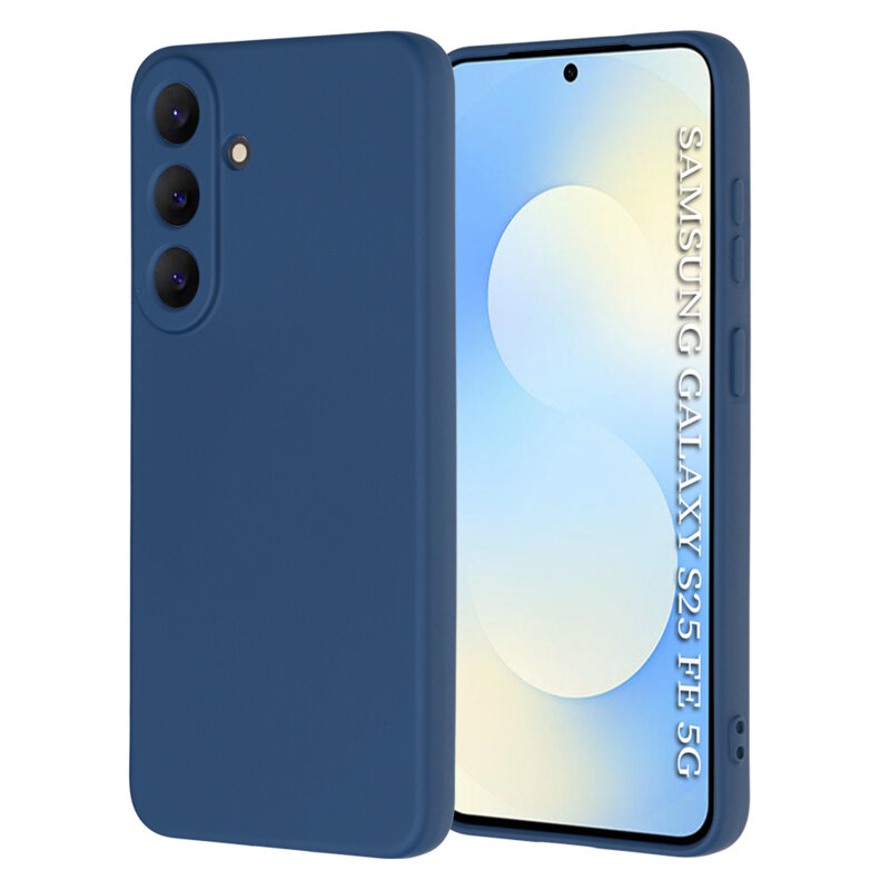 Husa silicon Samsung Galaxy S25 FE Techsuit SoftFlex, bleumarin