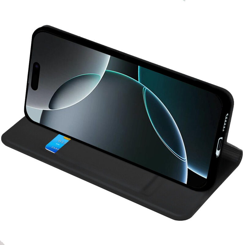 Husa Honor 600 Smart Techsuit Magskin Book, negru