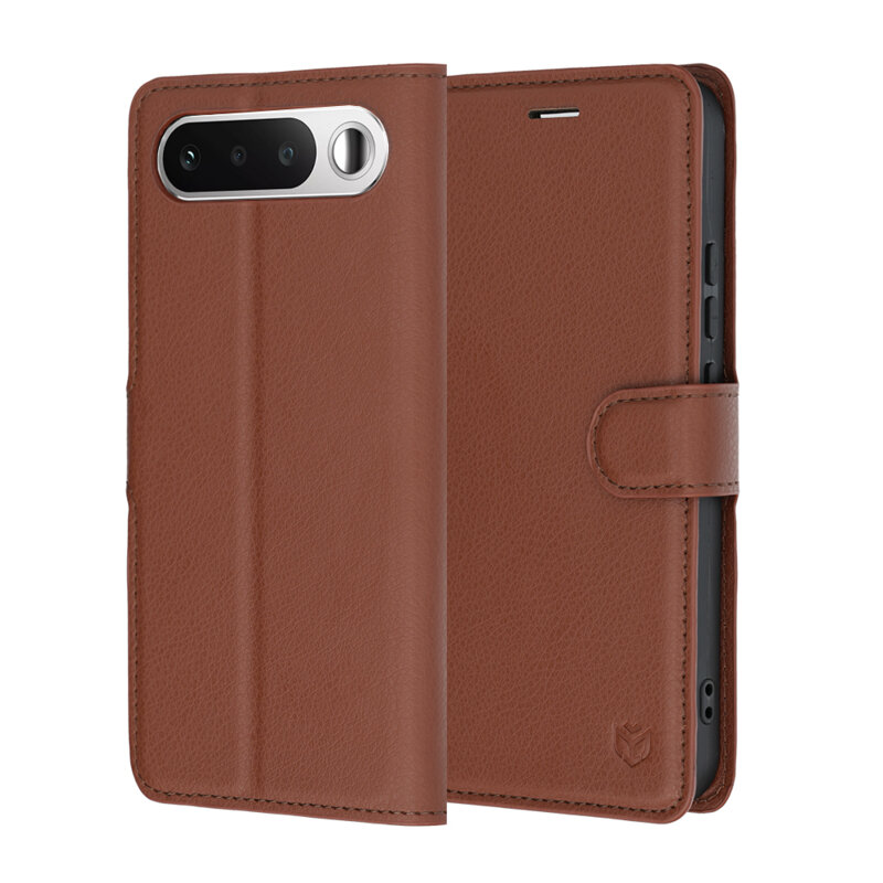 Husa Realme 16 5G Techsuit Leather Folio, maro