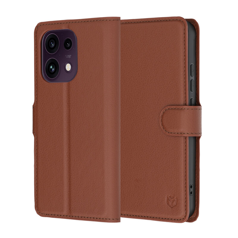Husa Oppo Reno16 FS Techsuit Leather Folio, maro