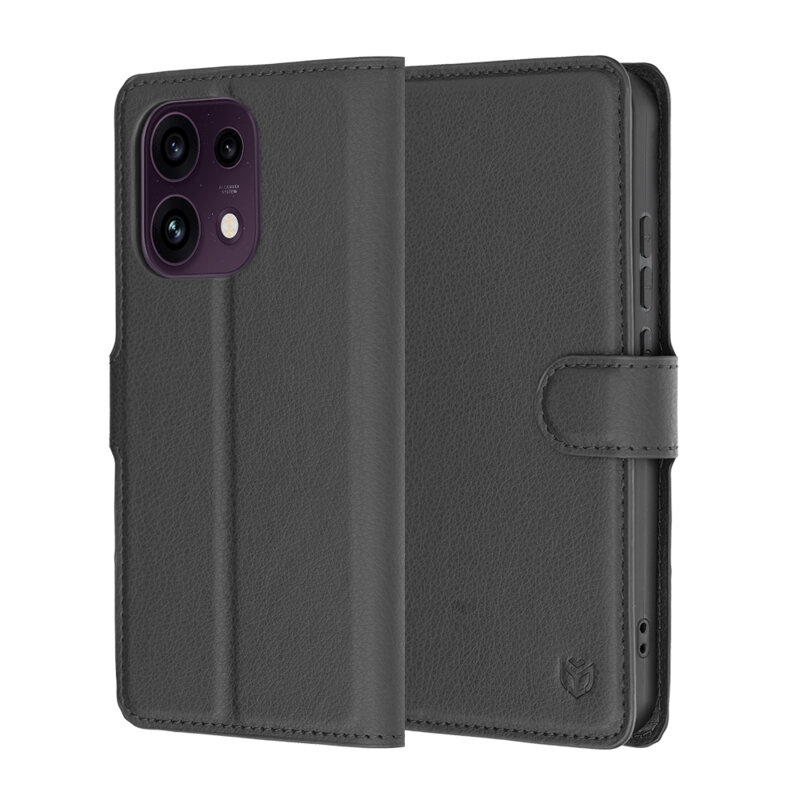 Husa Oppo Reno16 FS Techsuit Leather Folio, negru