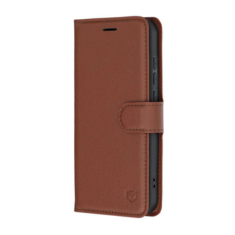 Husa Oppo Reno16 Techsuit Leather Folio, maro