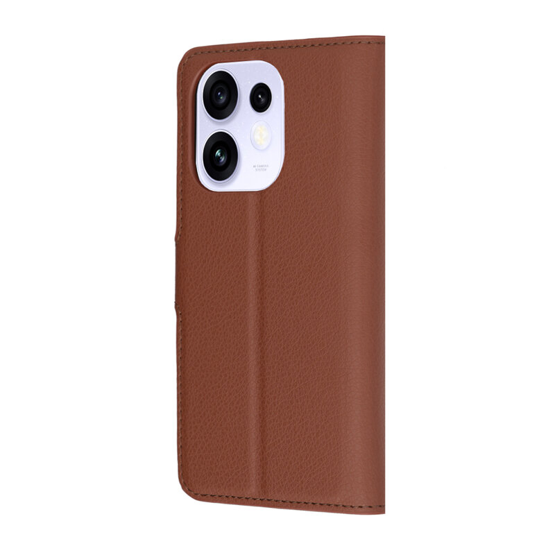 Husa Oppo Reno16 Techsuit Leather Folio, maro