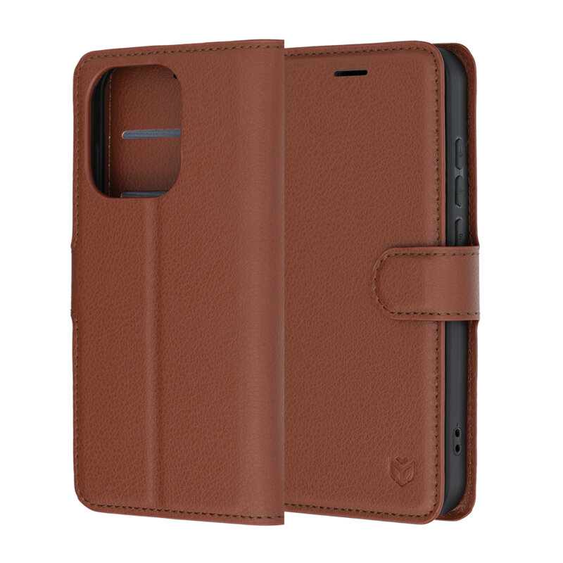 Husa Oppo Reno16 Techsuit Leather Folio, maro