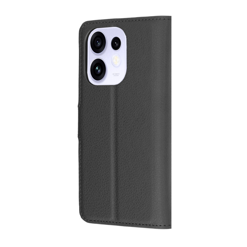 Husa Oppo Reno16 Techsuit Leather Folio, negru