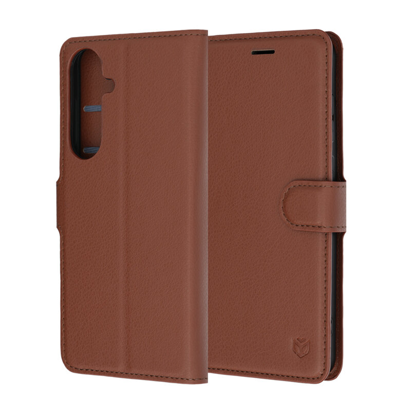 Husa Samsung Galaxy S25 FE Techsuit Leather Folio, maro