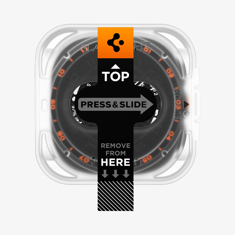 [Pachet 2x] Folie Samsung Galaxy Watch Ultra 2 Spigen Glas.tR EZ Fit, transparenta