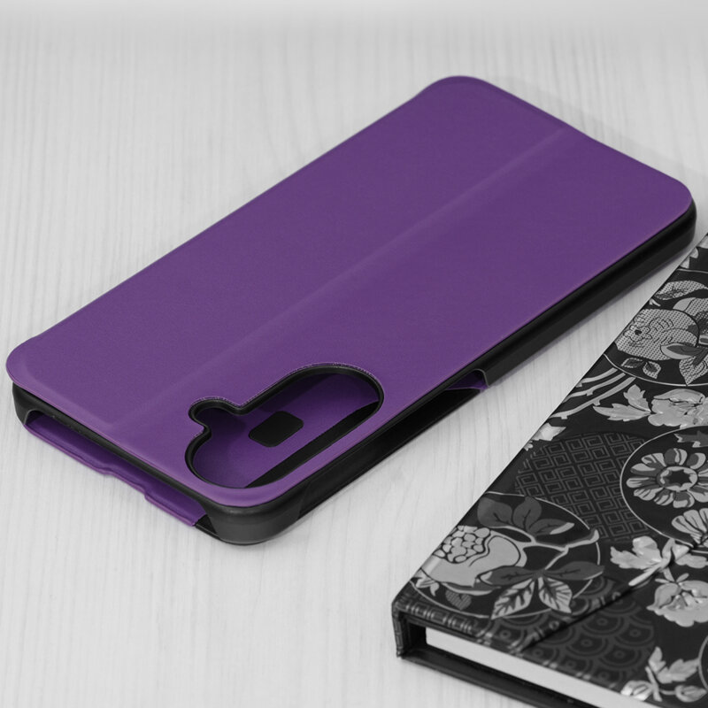 Husa Samsung Galaxy A27 5G Eco Leather View flip tip carte, mov