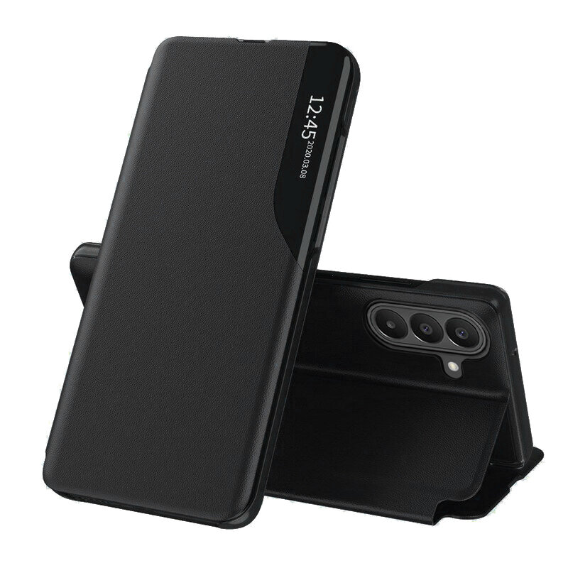 Husa Samsung Galaxy A27 5G Eco Leather View flip tip carte, negru