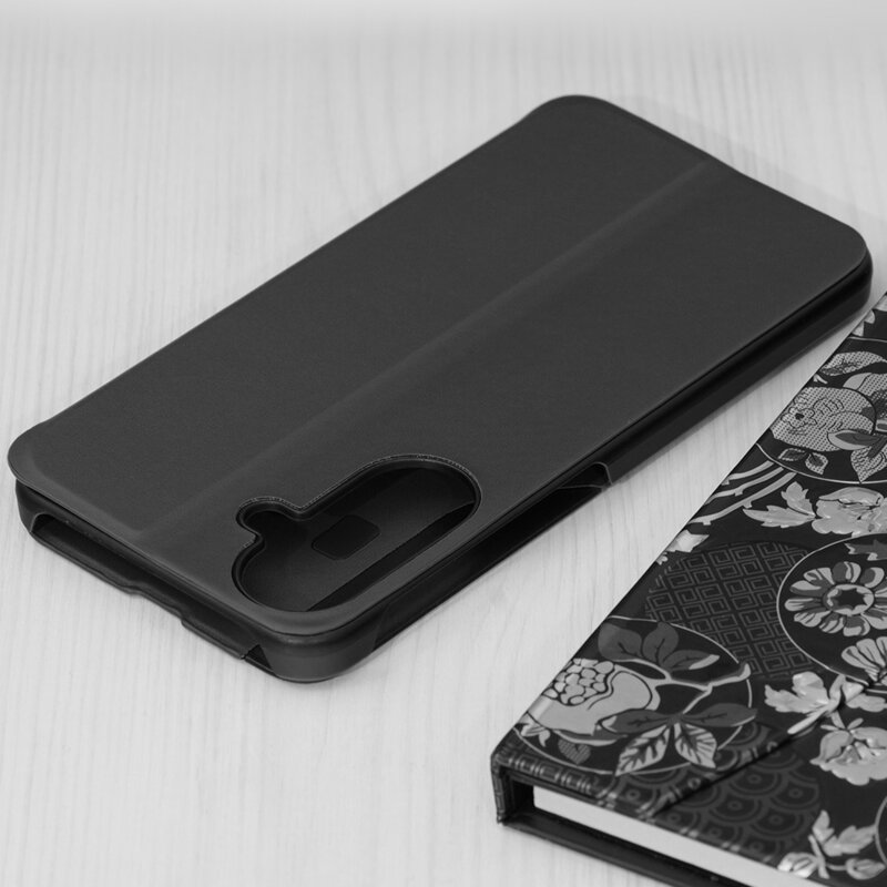 Husa Samsung Galaxy A27 5G Eco Leather View flip tip carte, negru