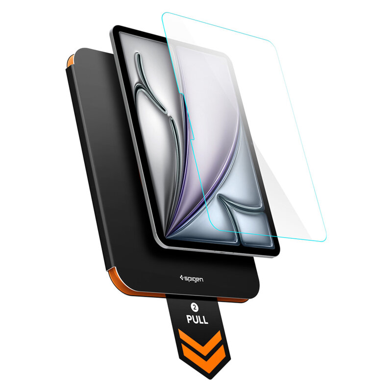 Folie sticla iPad Air 11 (2024) Spigen Glas.tR AlignMaster T, transparenta