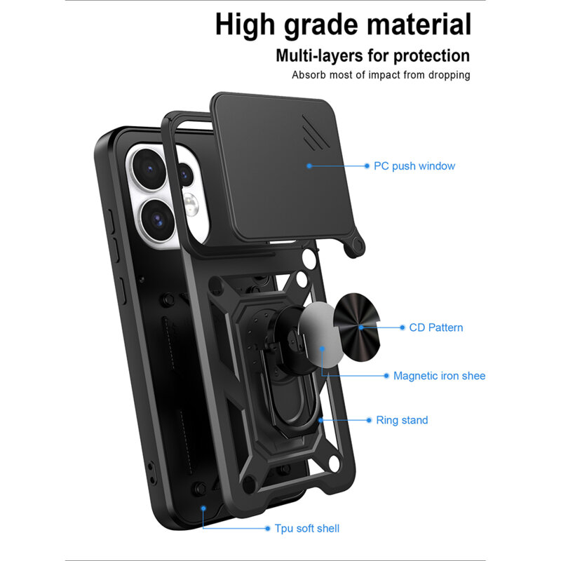 Husa Oppo Reno16 protectie camera Techsuit CamShield Series, albastru