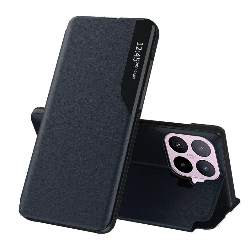 Husa Xiaomi 17T Eco Leather View flip tip carte, albastru