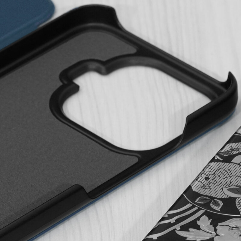 Husa Xiaomi 17T Eco Leather View flip tip carte, albastru