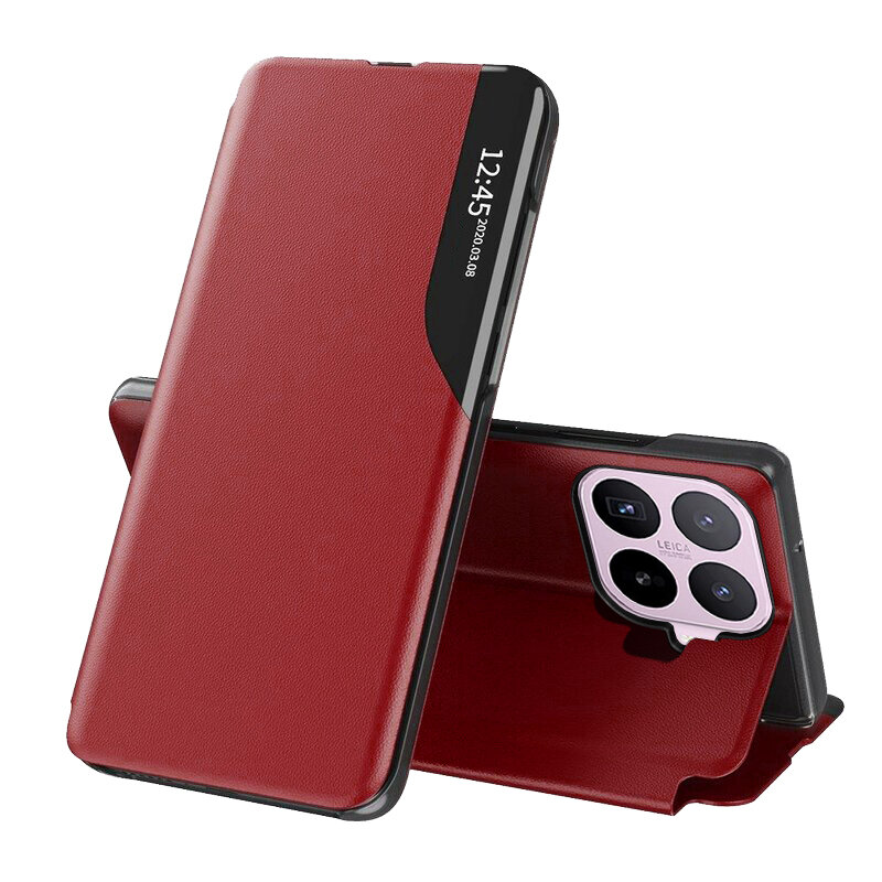 Husa Xiaomi 17T Eco Leather View flip tip carte, rosu