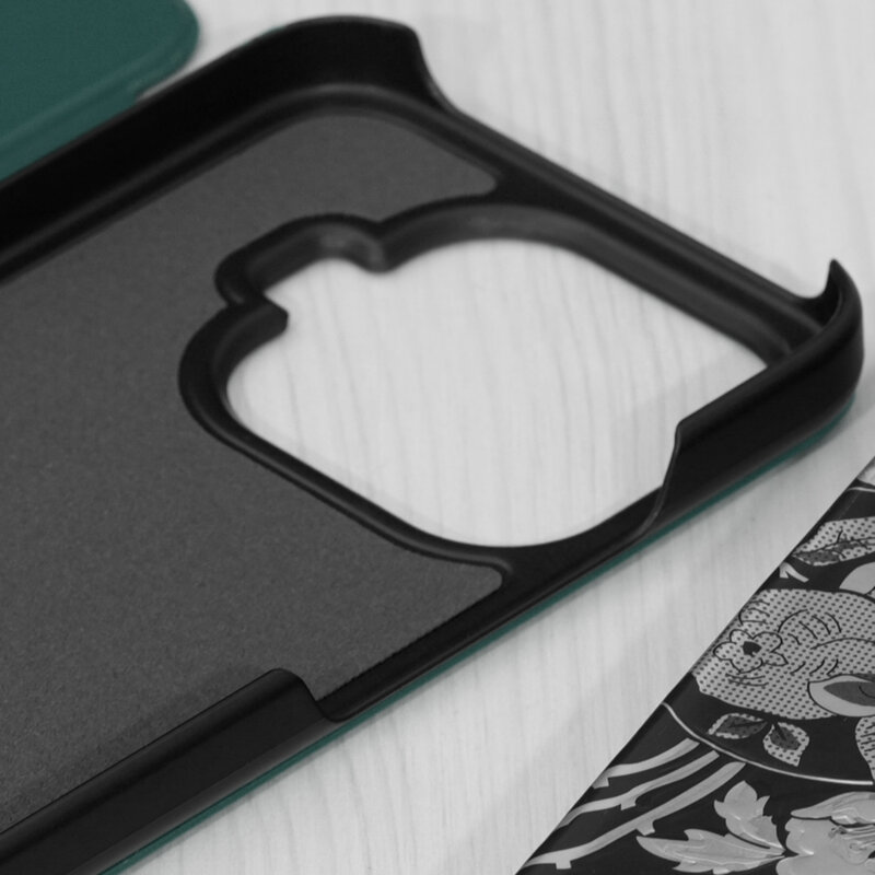 Husa Xiaomi 17T Eco Leather View flip tip carte, verde