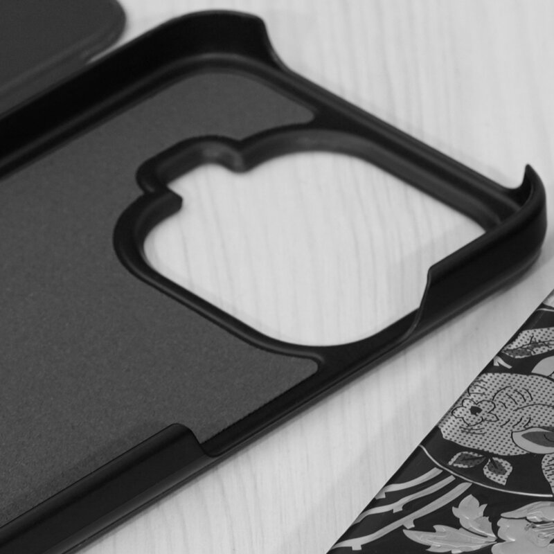 Husa Xiaomi 17T Eco Leather View flip tip carte, negru