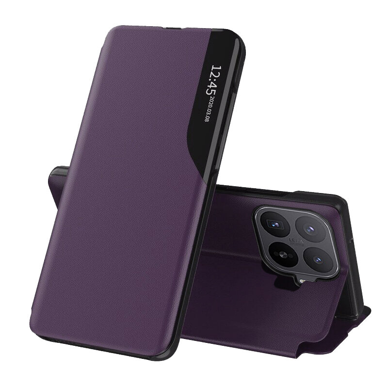 Husa Xiaomi 17T Pro Eco Leather View flip tip carte, mov