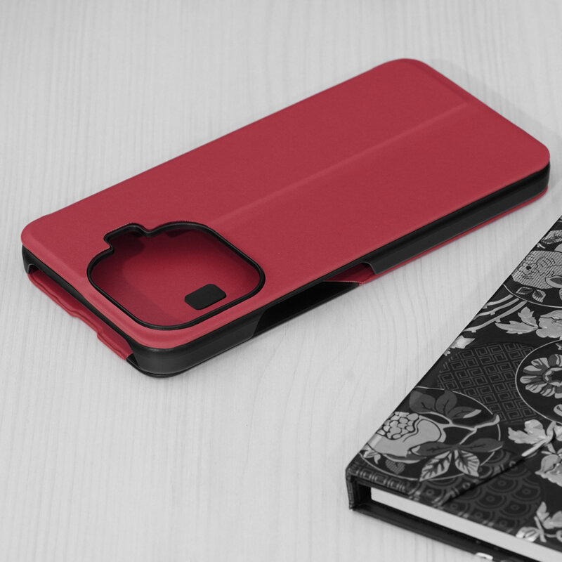 Husa Xiaomi 17T Pro Eco Leather View flip tip carte, rosu