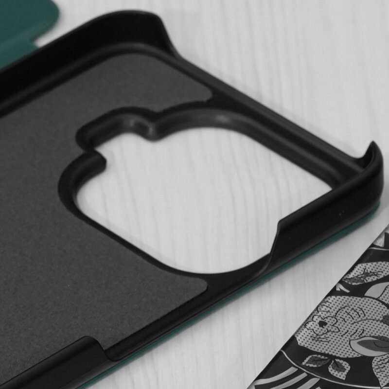 Husa Xiaomi 17T Pro Eco Leather View flip tip carte, verde