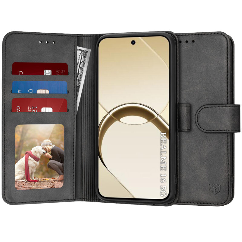 Husa 360 Realme 16 5G Techsuit Diary Book, negru