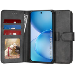 Husa 360 Oppo Reno16 Pro Techsuit Diary Book, negru