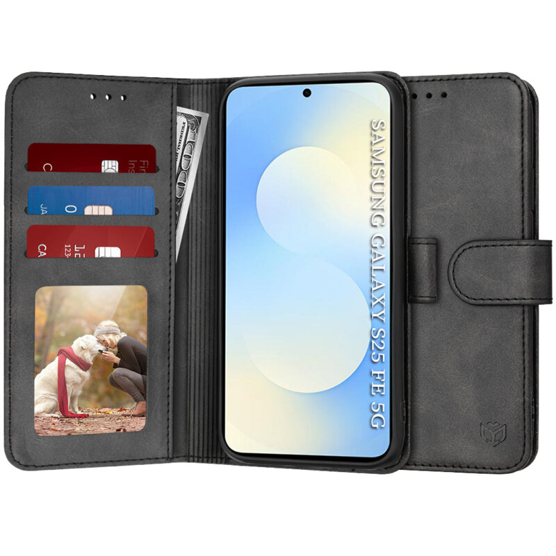 Husa 360 Samsung Galaxy S25 FE Techsuit Diary Book, negru