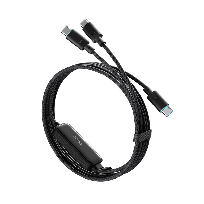 Cablu de incarcare USB-C Cuktech, 140W, 1.5m, negru, C2C615