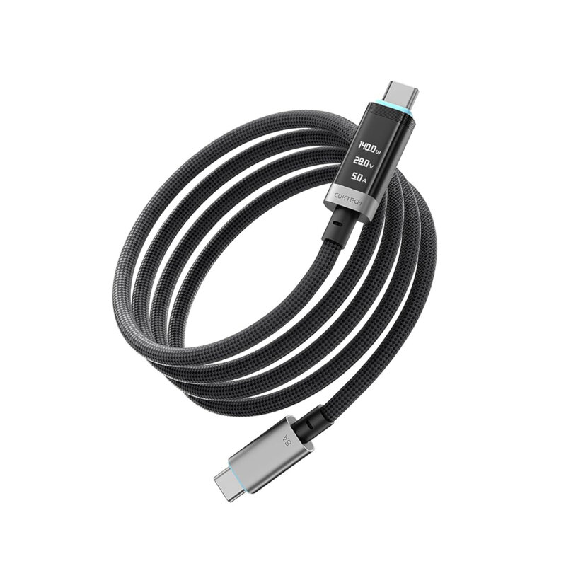 Cablu incarcare Type-C Cuktech, 240W, 6A, 2m, negru, CTC620P