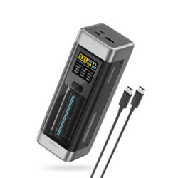 Baterie externa cu cablu USB-C 25000mAh 210W Cuktech P23, gri