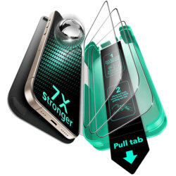 [Pachet 3x] Folie sticla iPhone 18 Pro ESR Armorite Screen Protector UltraFit, negru