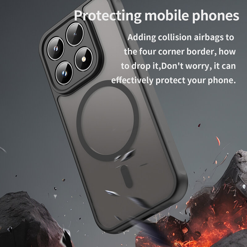 Husa Honor 600 Smart Techsuit HaloFrost II MagSafe, negru