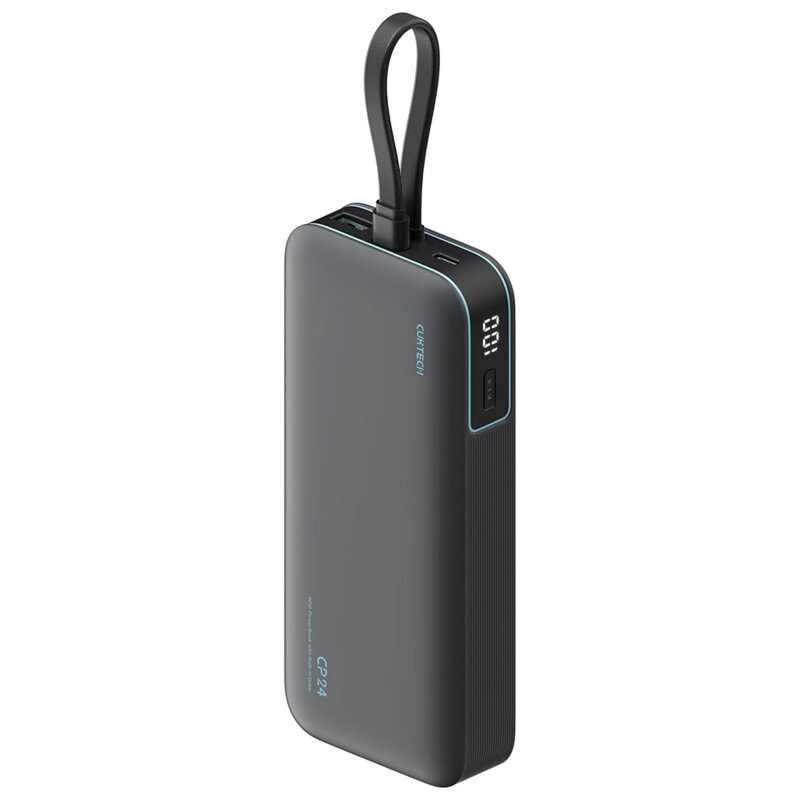 Baterie externa 40W USB&Type-C cu cablu Cuktech LPB200N, gri