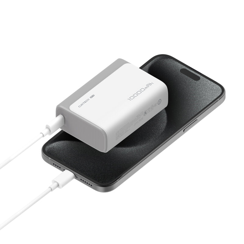 Baterie externa Type-C 10000mAh, 30W Cuktech PB100, roz